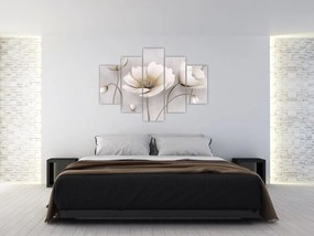 Tablou cu florile albe (150x105 cm)