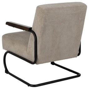 Fotoliu taupe cu tapițerie din chenille Industra – Ixia