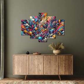 Tablou - Graffiti multicolor (150x105 cm)