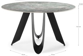 Masă de dining rotundă ø 135 cm Aila – Marckeric