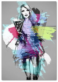 Fotografie imprimată pe sticlă Abstracție femeie