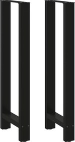 vidaXL Picioare masă de bar, negre, 2 buc., 40x(110-111) cm, oțel