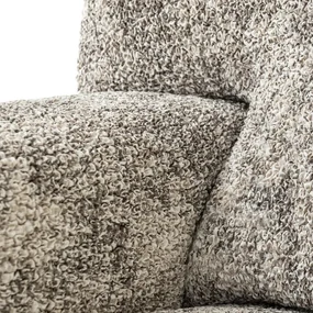 Huse bielastice MARMO bej fotoliu cu manere de lemn (l. 40 - 70 cm)