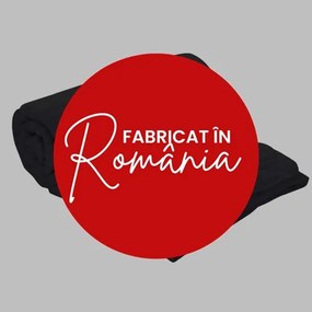 Set pilota iarna, umplutura lana, material damasc policoton, 180x210cm, matlasata, neagra, Pucioasa cu 2 perne, matlasate, antialergice, 50x70cm, albe, Pucioasa