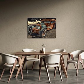 Tablou cu mașina maro (70x50 cm)