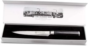 Cutit santoku otel Damask HRC 60 Konstanz, Carl Schmidt Sohn 071288, 18 cm, maner negru