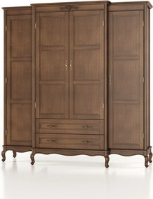 Dulap lemn masiv Seraphia, 199 × 64 × 207 cm - Vanilla