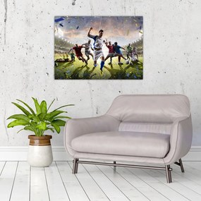 Tablou pe sticlă - Fotbal (70x50 cm)