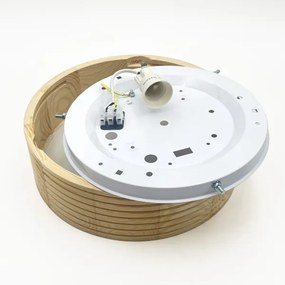 Plafonieră NATURAL MODERN 1xE27/15W/230V Ø 27,5 cm, din pin
