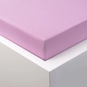 Cearşaf elastic jersey cu elastan violet deschis 90 x 200 cm