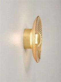 Aplica de perete moderna LED LAVINA auriu/ chihlimbar