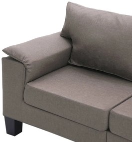 Canapea cu 2 locuri, gri taupe, material textil Gri taupe, Canapea cu 2 locuri