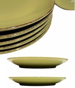 Farfurie Gresie 26cm HOME Verde Olive Pal, fel principal