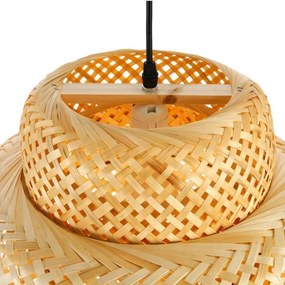 Lustră pe cablu Immax 08268L HILO 1xE27/40W/230V d. 47 cm bambus