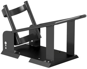 HOMCOM Cale de roată pentru motocicletă, cațărătoare de motocicletă din oțel, suport de transport cu 3 găuri reglabile în înălțime 27 x 71,5 x 33,5 cm negru | Aosom Romania