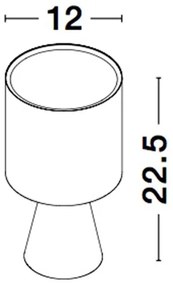 Veioza, lampa de masa design modern ZERO gips alb NVL-9577162