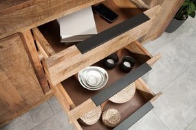 Comoda industrial style Iron Craft mango natur, 175cm