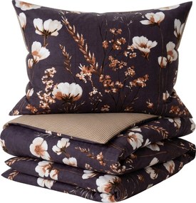 Lenjerie de pat cocolino DUO SENSE ARVENA gri inchis microplus/flanel Dimensiune lenjerie de pat: 2 buc 70 x 90 cm | 200 x 220 cm