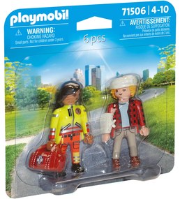 SET 2 FIGURINE PARAMEDIC CU PACIENT - PLAYMOBIL HOSPITAL (PM71506)
