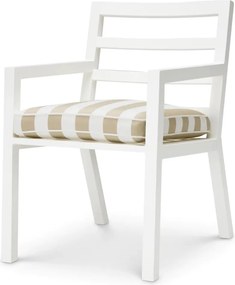 Scaun de interior/ exterior elegant design LUX Delta, alb mat