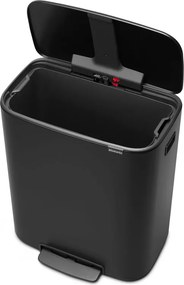 Coș Brabantia Bo Pedal 1003185, 60 L, închidere ușoară, bază antiderapantă, negru