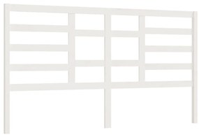818161 vidaXL Tăblie de pat, alb, 206x4x104 cm, lemn masiv de pin