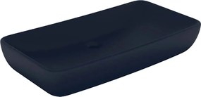 vidaXL Chiuvetă dreptunghiulară lux, albastru mat, 71x38 cm, ceramică
