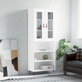 vidaXL Dulap înalt, alb, 69,5x34x180 cm, lemn compozit