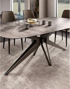 Masă lemn masiv de dining Narla cu blat fix - 275 cm