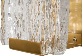 Aplică de perete aurie din sticlă Oblin – Mauro Ferretti