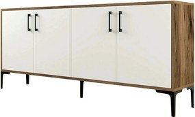 Comoda Kiev, alb/nuc, PAL melaminat, 180x35x78 cm