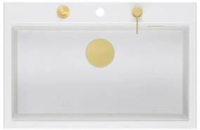 Chiuveta din granit MARC 110 WORKSTATION alb