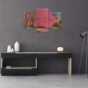 Tablou cu copaci înfloriți (90x60 cm)