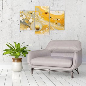 Tablou - fundal abstract cu decor de aur (90x60 cm)