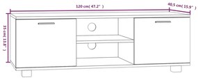 Comoda TV, stejar sonoma, 120x40,5x35 cm, lemn prelucrat 1, Stejar sonoma, 120 x 40.5 x 35 cm