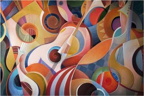Tablou - Abstract muzical (90x60 cm)