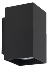Lampa de perete moderna neagra patrata cu 2 lumini - Sandy