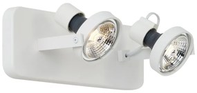 Spot de tavan de design alb GU10 70mm cu 2 lumini reglabil - Vo