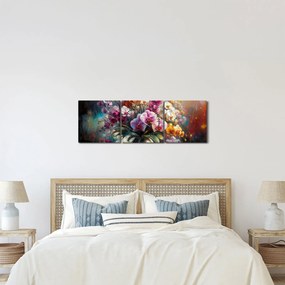 Tablou - Vas de flori II. (cu ceas) (90x30 cm)