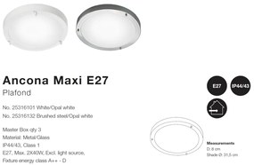 Plafoniera pentru baie Ancona Maxi otel 25316132 NL