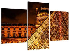 Tablou cu Louvre la Pris (90x60 cm)