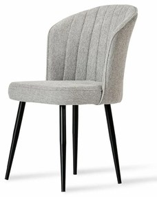 Set de scaune de sufragerie Rubi 2 Grey and Black,4 buc.