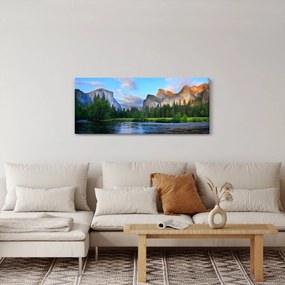 Tablou cu peisaj montan sălbatic (120x50 cm)