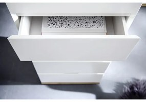 Comodă ARVI albă/stejar