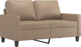 vidaXL Canapea cu 2 locuri, cappuccino, 120 cm, piele ecologică