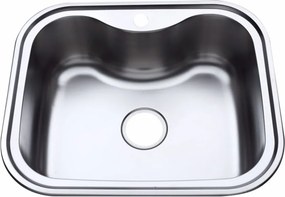 Chiuveta inox Inter Ceramic cu o cuva fara picurator finisaj inox satinat 58x48 cm