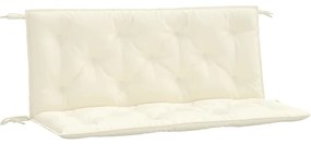 Perne banca de gradina 2 buc., alb crem, tesatura oxford