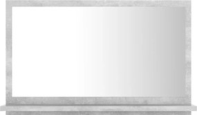 vidaXL Dulap de baie cu oglindă, gri beton, 60 x 10,5 x 37 cm, PAL