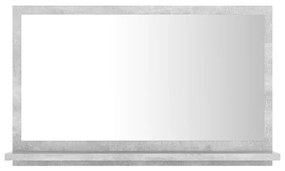804566 vidaXL Dulap de baie cu oglindă, gri beton, 60 x 10,5 x 37 cm, PAL