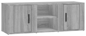 819434 vidaXL Comodă TV, gri sonoma, 100x31,5x35 cm, lemn prelucrat